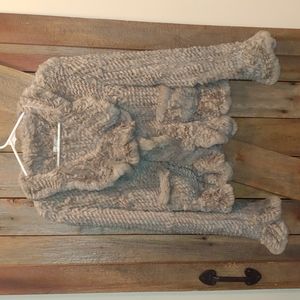Cache Rabbit Fur Jacket, Size Small